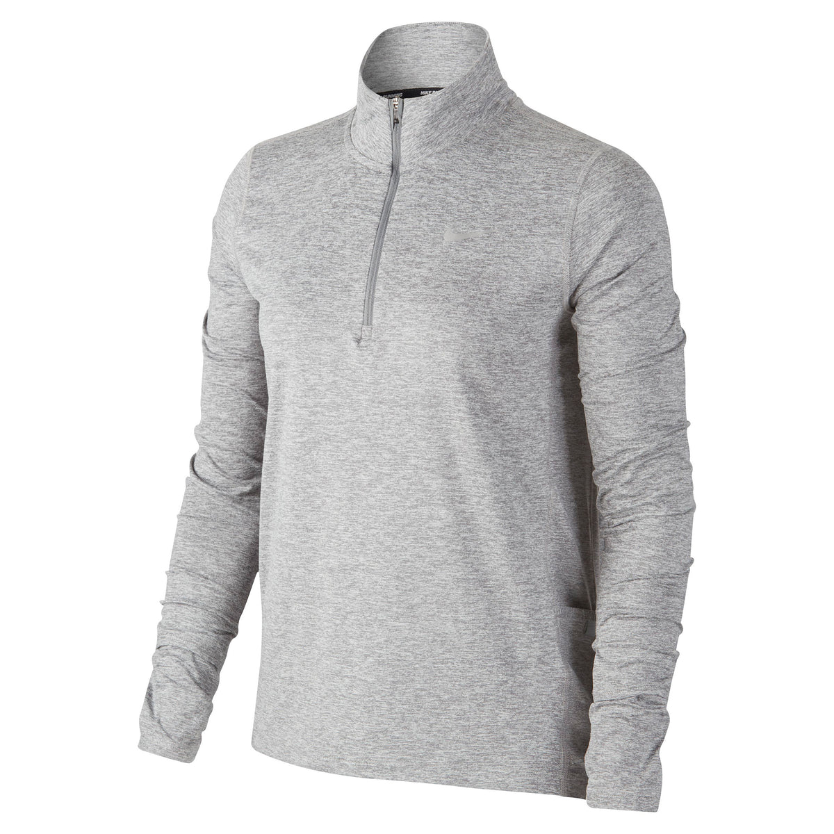 Nike Element Half-Zip Haut Manches Longues Femmes-Gris Clair,Argent Nike Element Half-Zip Haut Manches Longues Femmes-Gris Clair,Argent