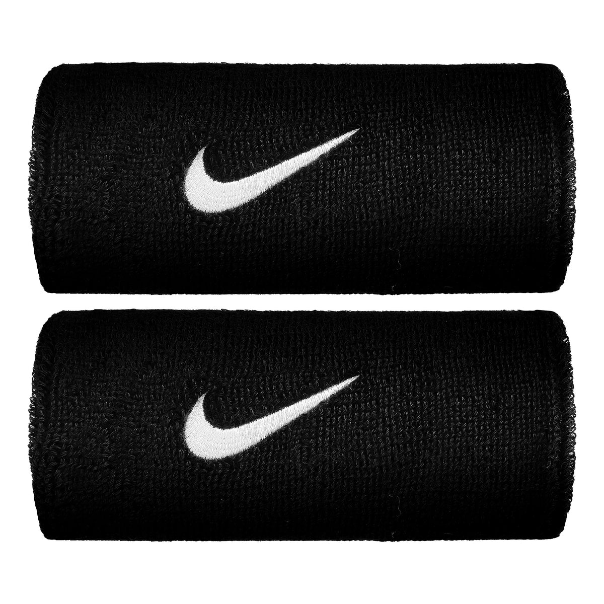 Nike Swoosh Doublewide Poignet Pack De 2 Unités-Noir,Blanc