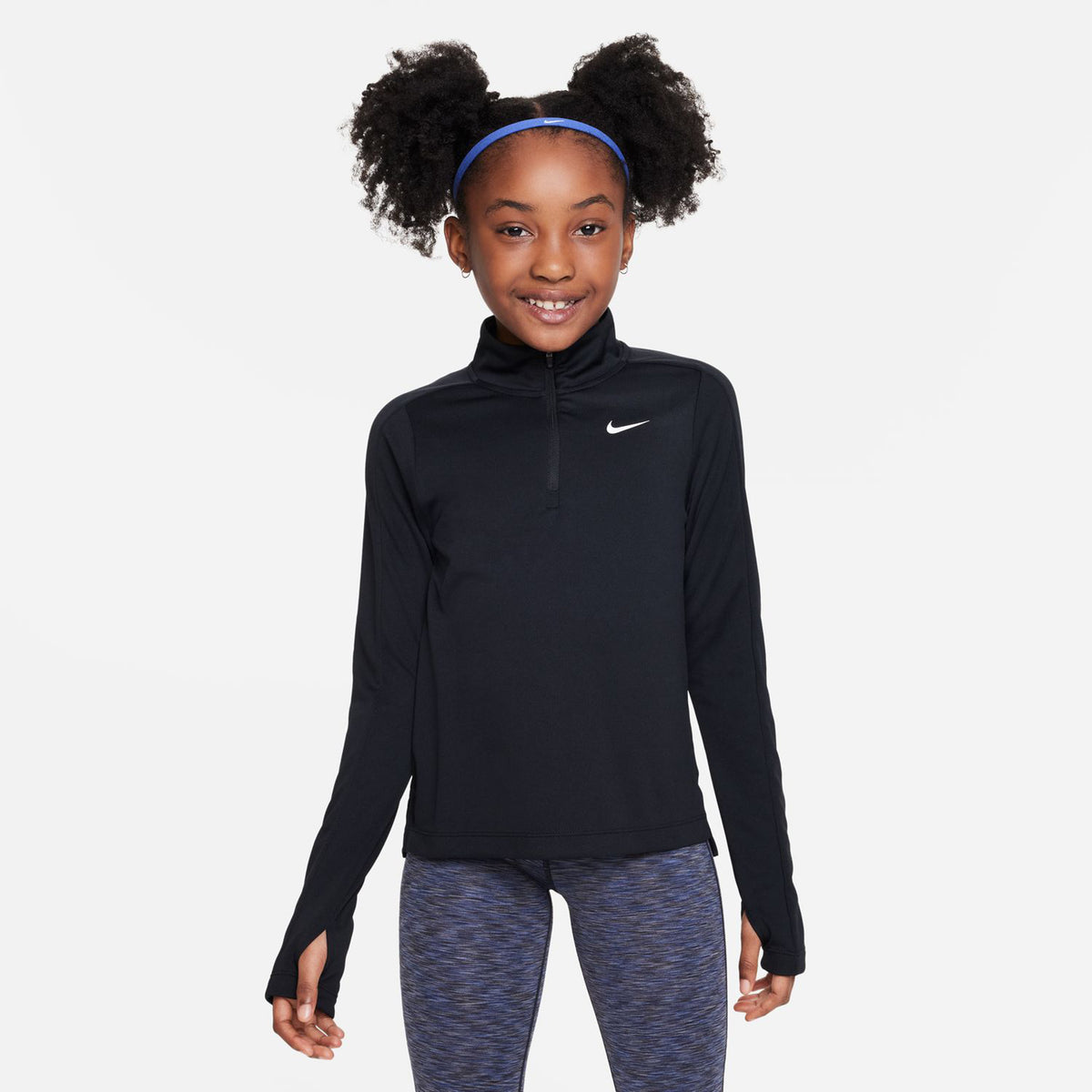 Nike Dri-Fit Half-Zip Haut manches longues Filles - noir,