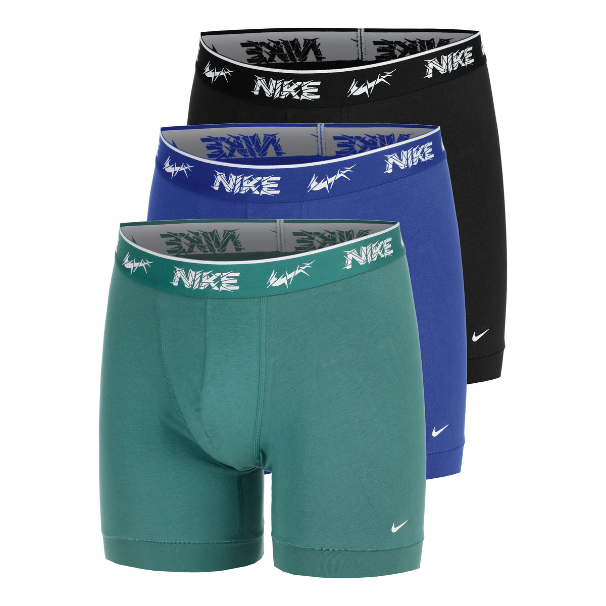 Nike Everyday Cotton Stretch Caleçon Pack de 3 Hommes - multicouleur, noir