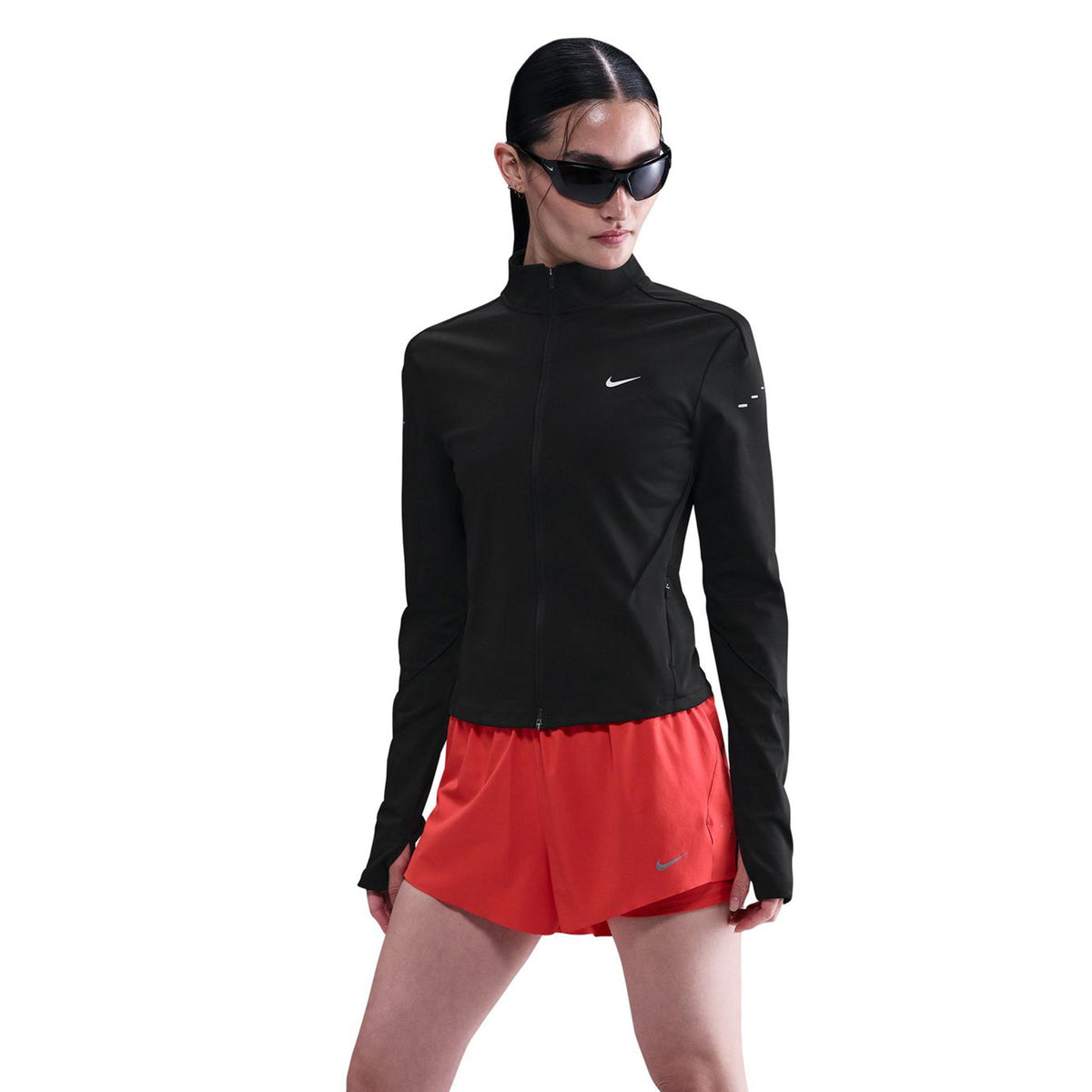 Nike Swift Half-Zip Maillot De Course Femmes-Noir,Argent