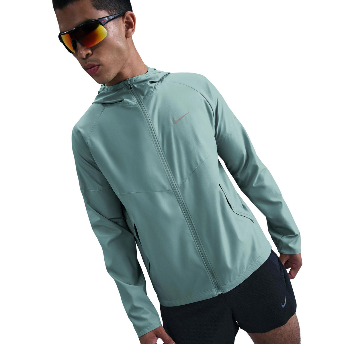 Nike Miler Veste running Hommes - turquoise, argent