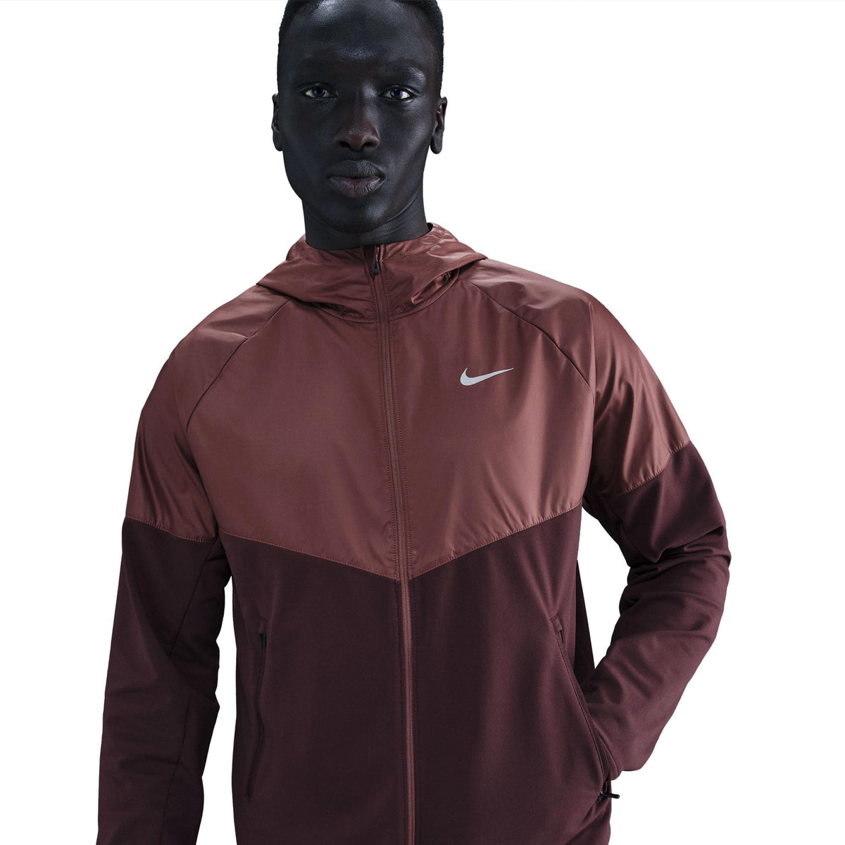 Nike Miler Veste running Hommes - rouge foncé, bronze