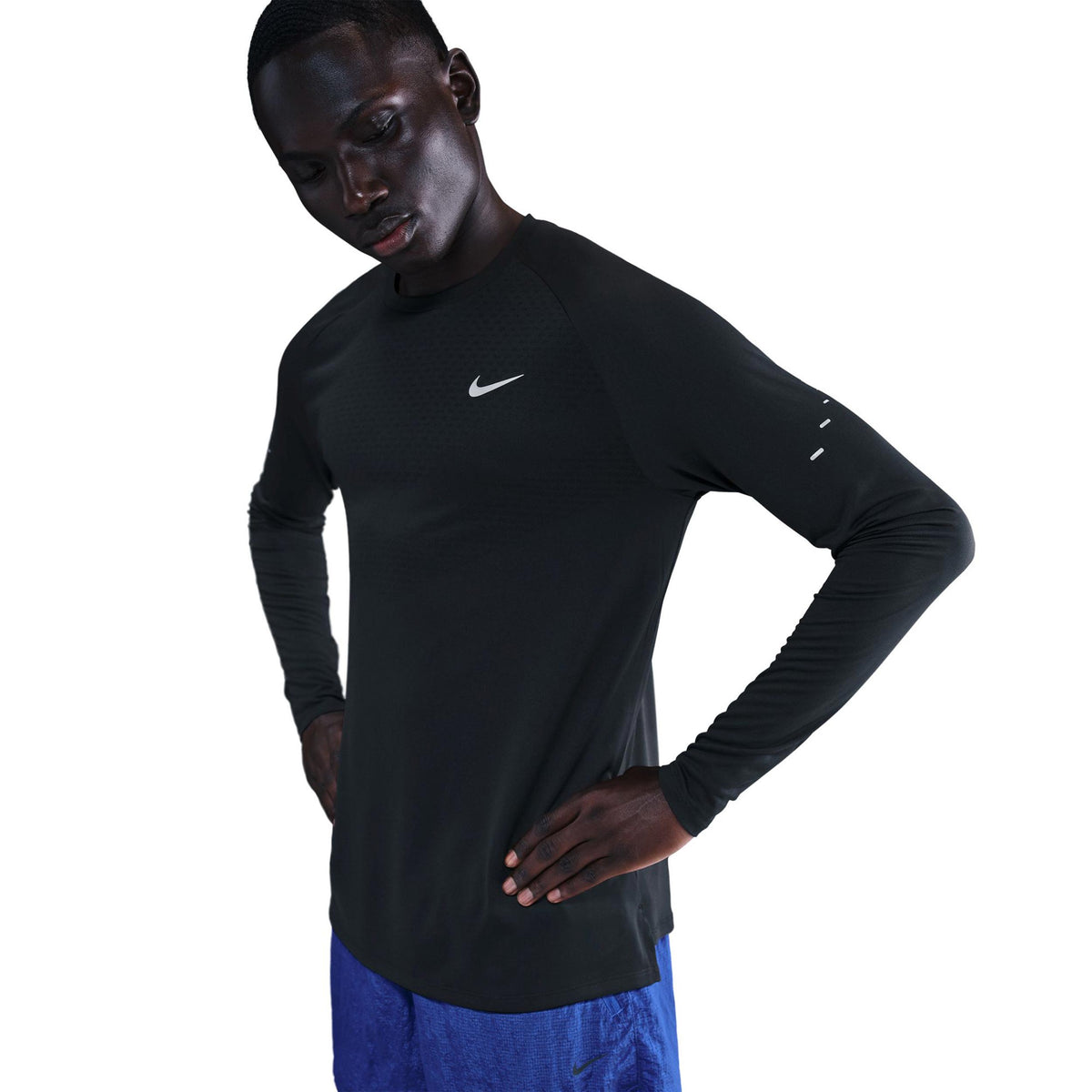Nike Stride Maillot de course Hommes - noir, argent