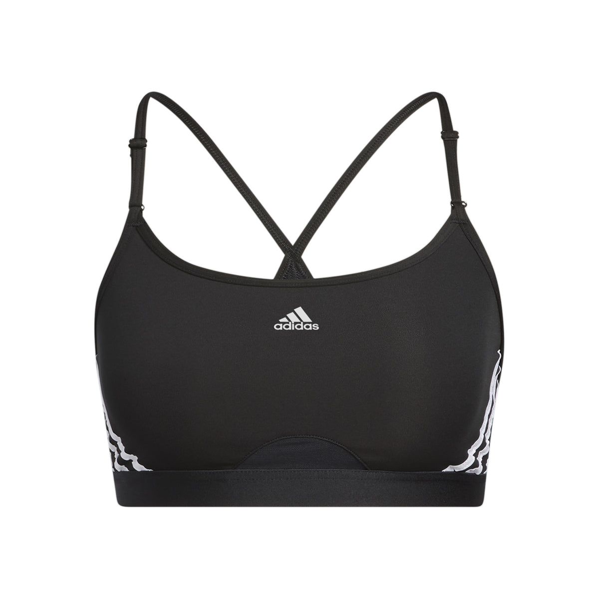 adidas Aeroreact Low-Support 3Stripes Soutien-gorge sport Femmes - noir