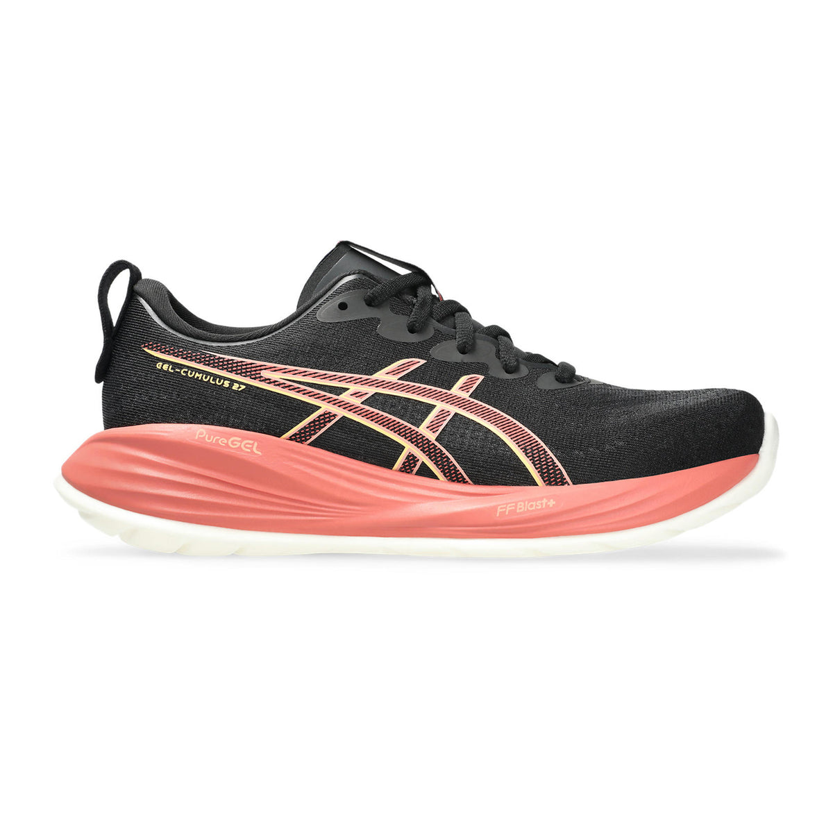 ASICS Gel-Cumulus 27 Chaussure De Running Sans Stabilisateurs Femmes-Noir,Corail
