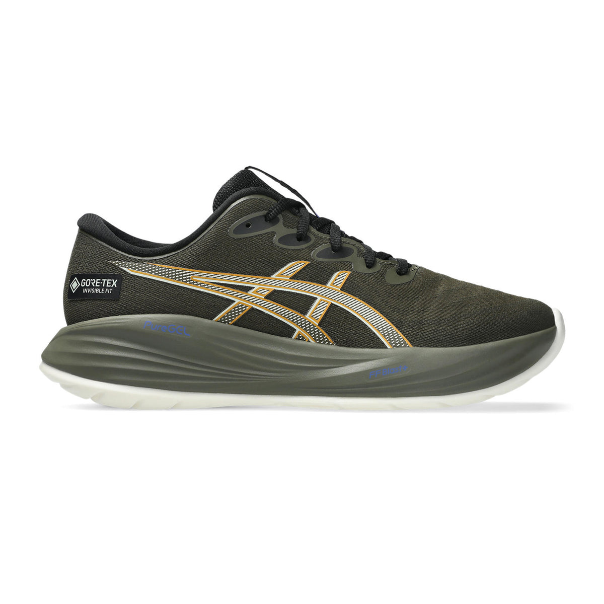ASICS Gel-Cumulus 27 GTX Chaussure de running sans stabilisateurs Hommes-vert olive, le caramel