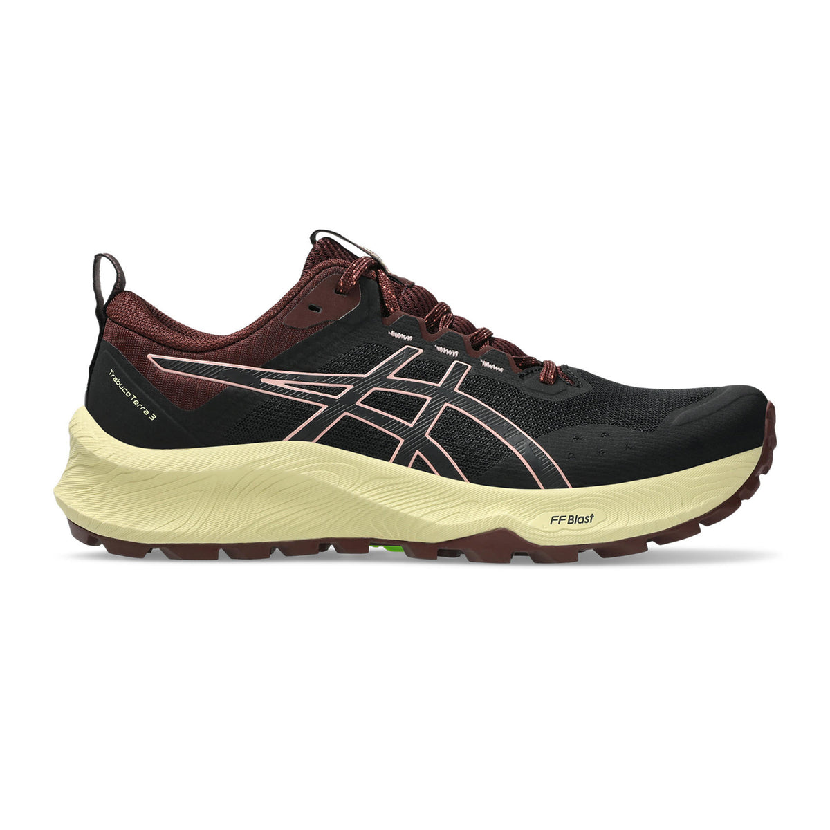 ASICS Trabuco Terra 3 Chaussure trail Femmes-noir, rouge foncé