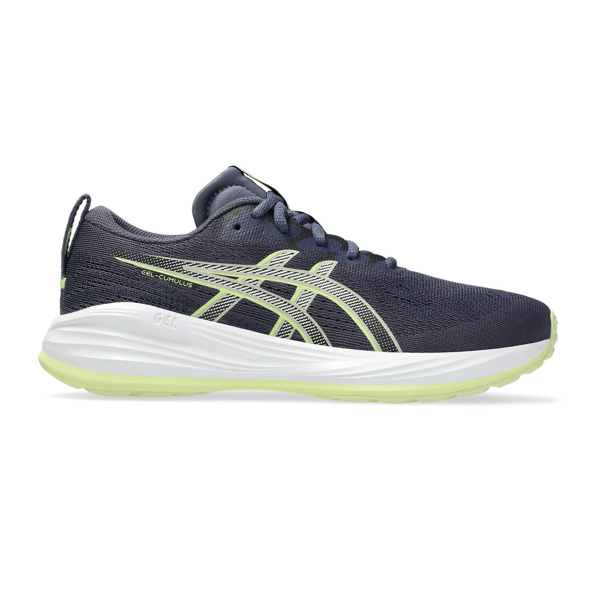 ASICS Gel-Cumulus 27 GS Chaussure de running sans stabilisateurs Enfants-bleu gris, jaune