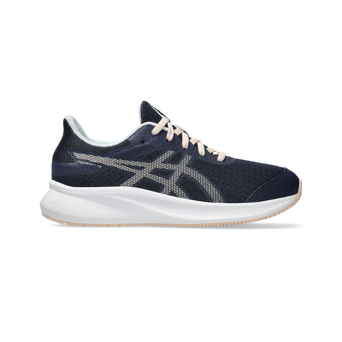 ASICS Patriot 13 GS Chaussure De Running Sans Stabilisateurs Enfants-Bleu Foncé,Crème