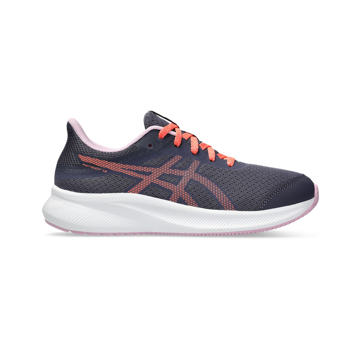 ASICS Patriot 13 GS Chaussure De Running Sans Stabilisateurs Enfants-Bleu Gris, Rouge