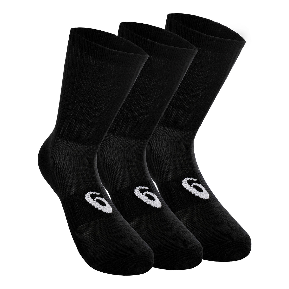 ASICS Crew Chaussettes De Sport Pack De 3-Noir,Blanc