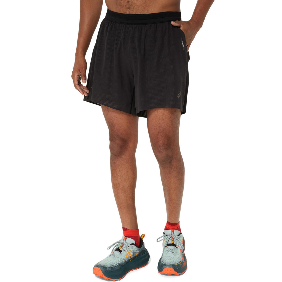 ASICS Fujitrail Elite Short De Running Hommes-Noir