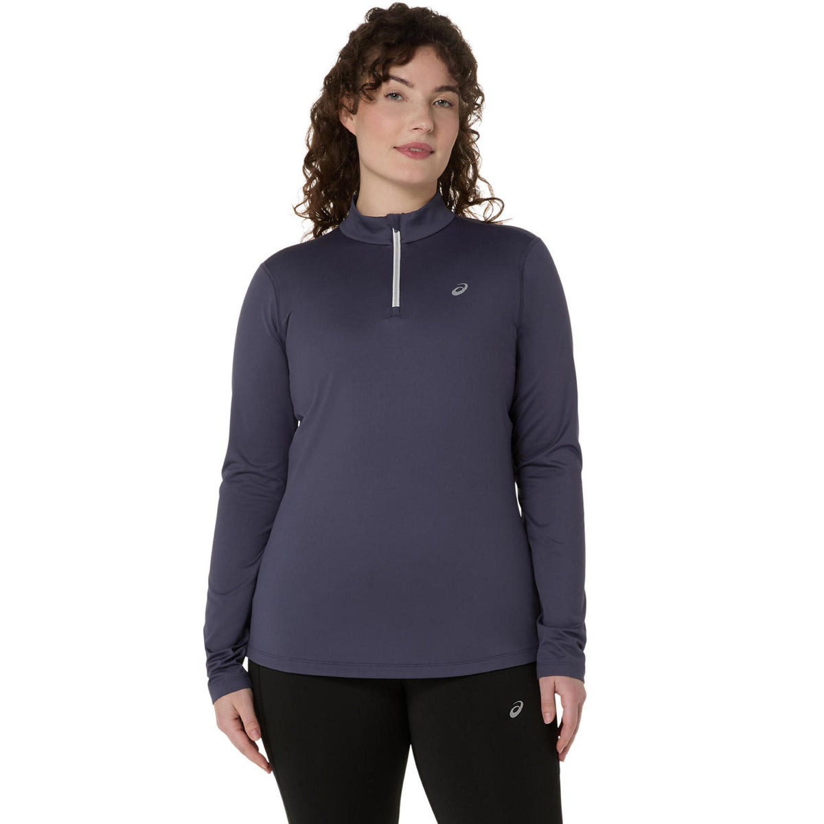 ASICS Core 1/2 Zip Winter  Maillot de course Femmes - bleu gris