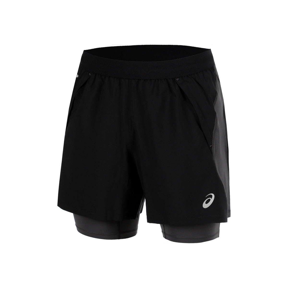 ASICS Road 2in1 5in Short de running Hommes-noir, gris foncé