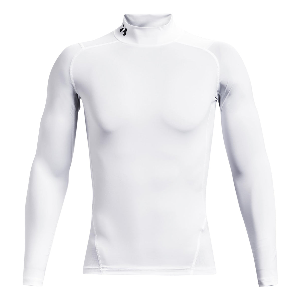 Under Armour Heatgear Comp Mock Haut Manches Longues Hommes-Blanc