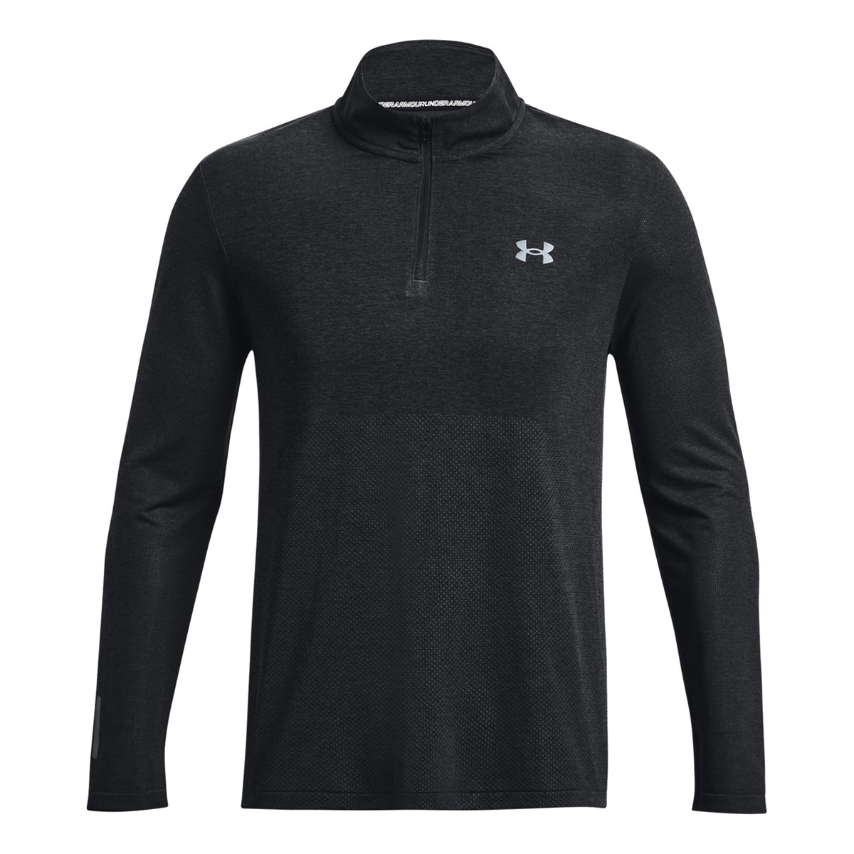 Under Armour Seamless Stride 1/4 Zip Haut Manches Longues Hommes-Noir