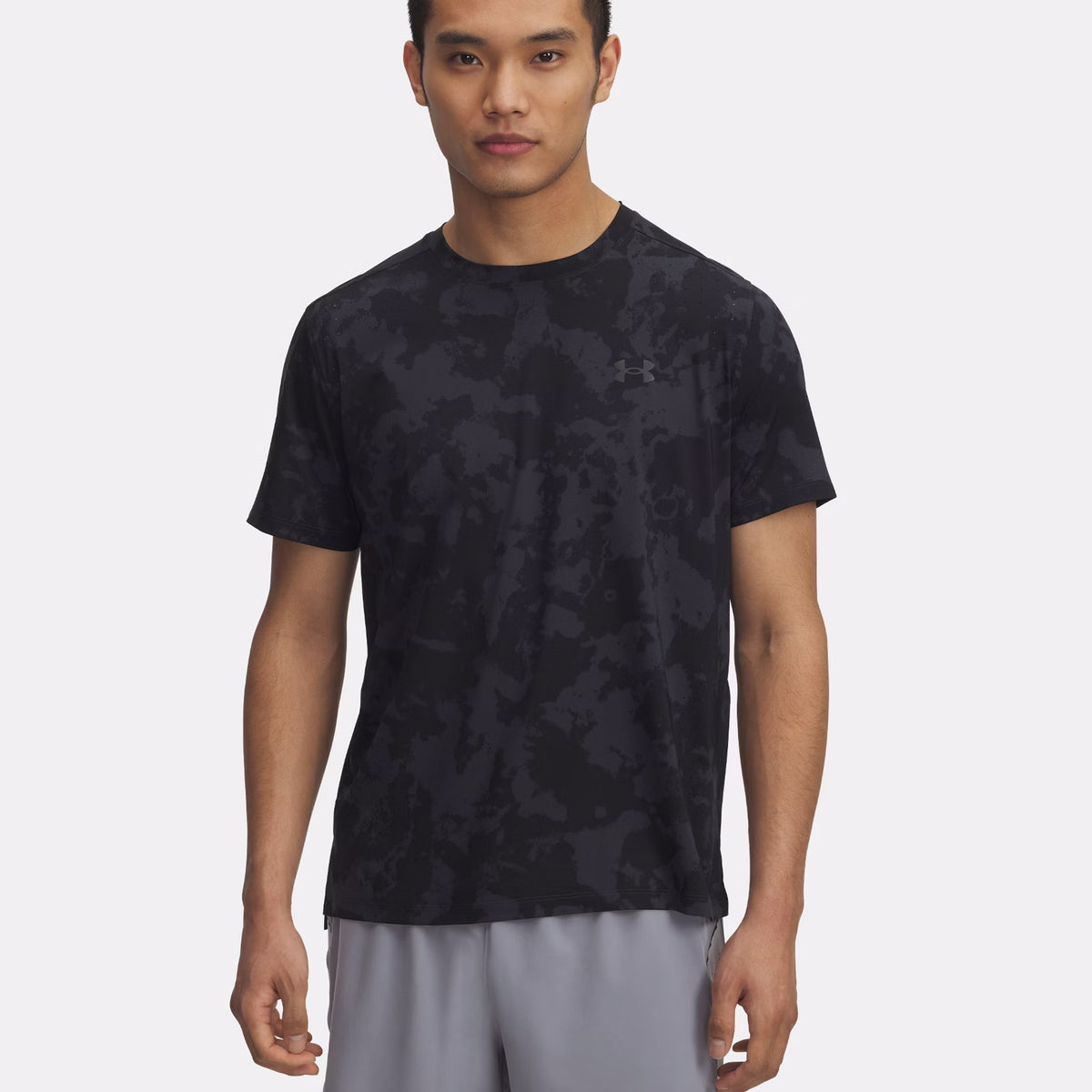 Under Armour Launch Elite Print Maillot De Course Hommes-Anthracite,Noir