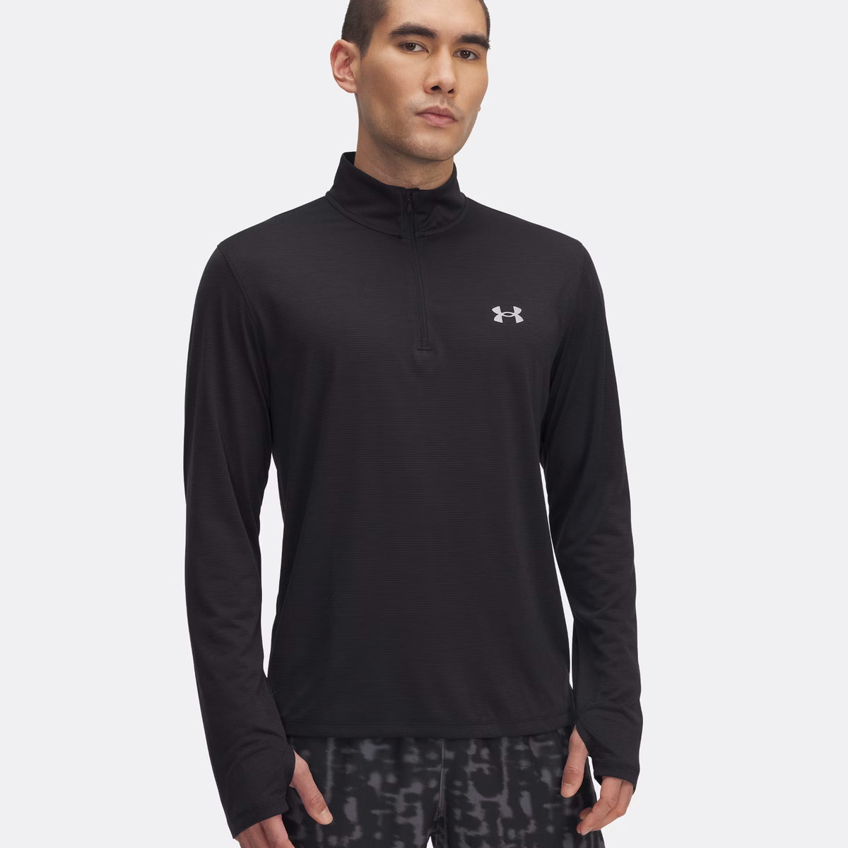 Under Armour Launch Quarter-Zip Haut Manches Longues Hommes-Noir