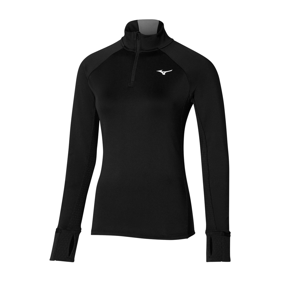 Mizuno Warmalite Half-Zip Top De Course Femmes-Noir,Noir