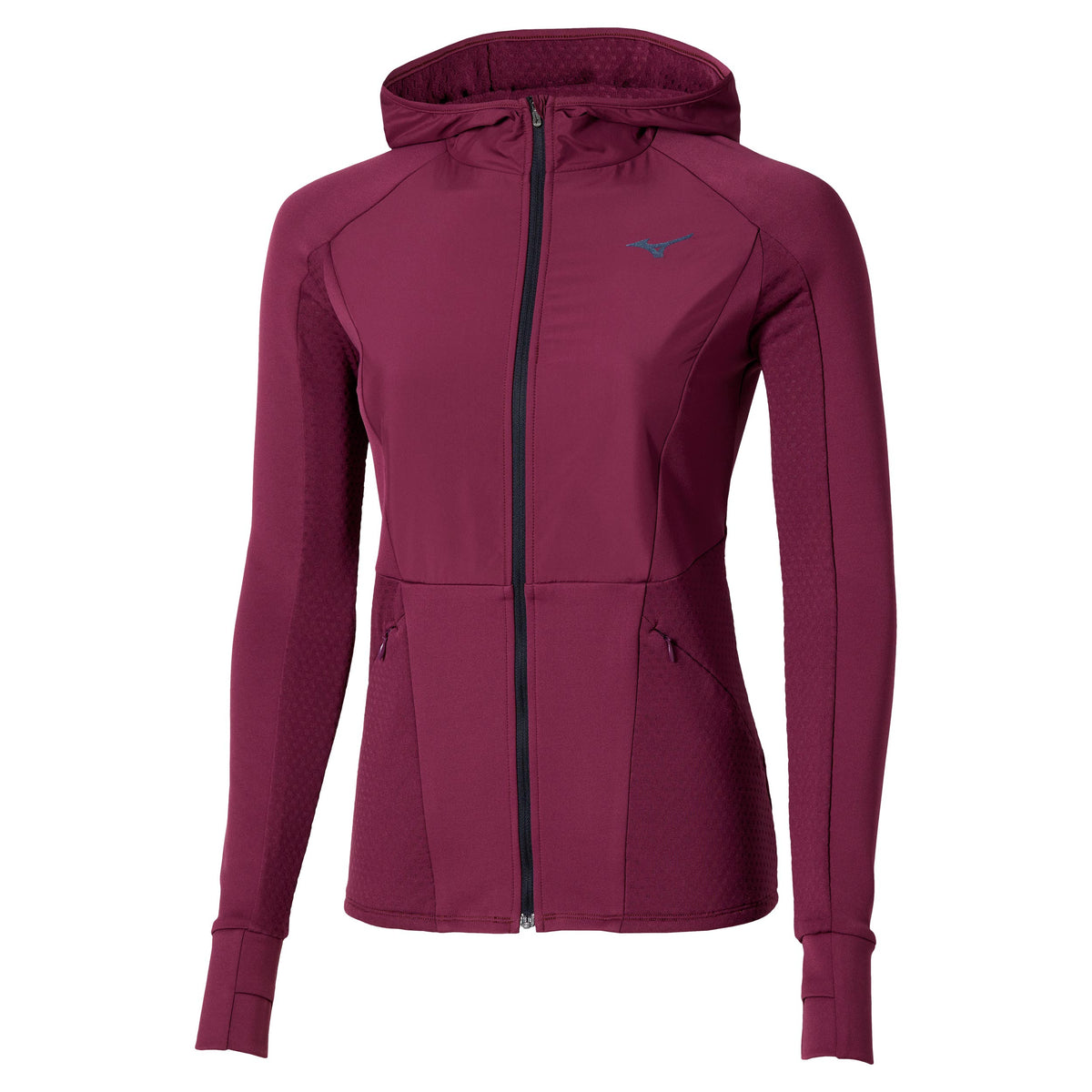 Mizuno Active Warmalite Hybrid Full Zip Maillot De Course Femmes-Violet
