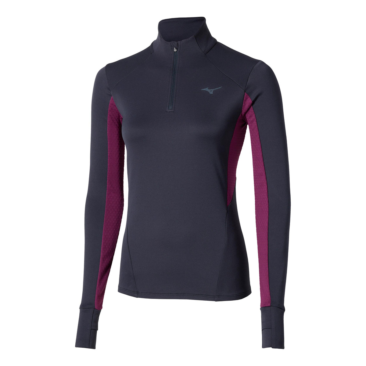 Mizuno Active Warmalite Half Zip Maillot De Course Femmes-Bleu