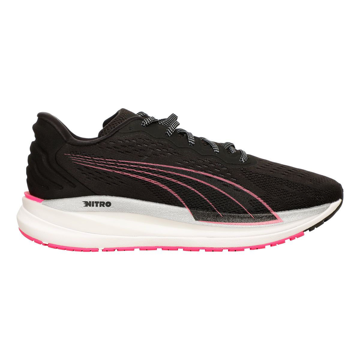 Puma Magnify Nitro Surge Chaussure De Running Sans Stabilisateurs Femmes-Noir,Gris