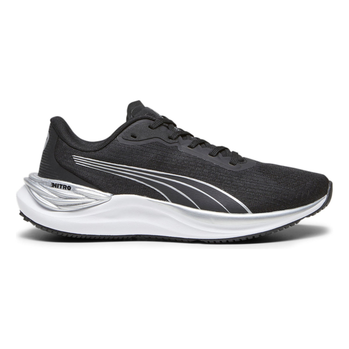 Puma Electrify Nitro 3 Chaussure De Running Sans Stabilisateurs Femmes-Noir,Argent