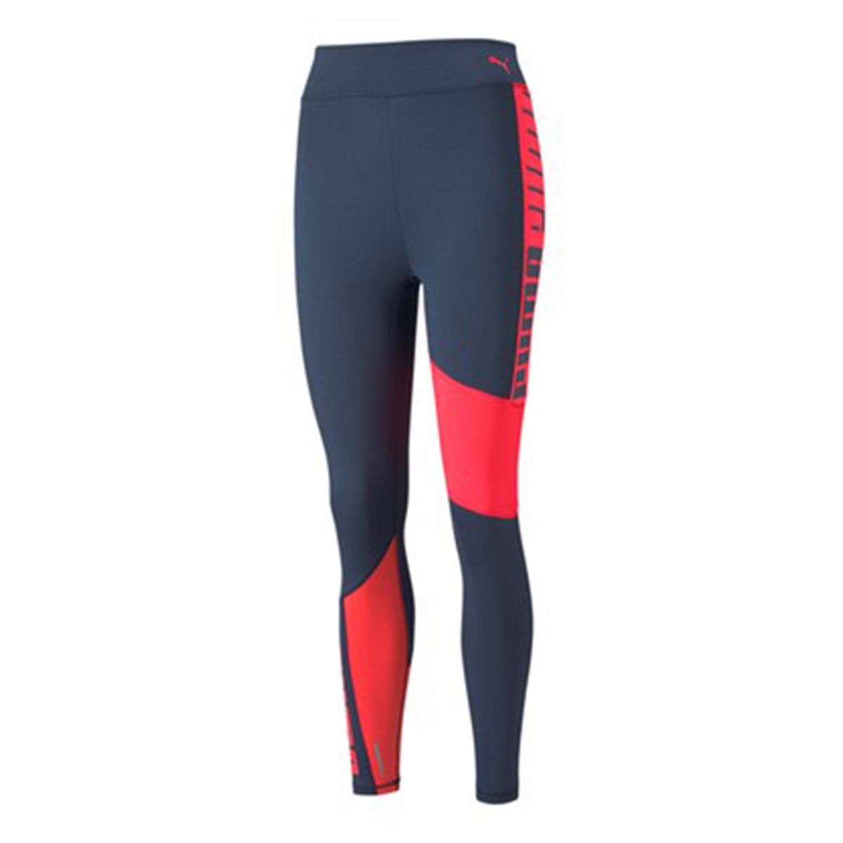 Puma Favorite Logo High Waist Collant tight Femmes - bleu foncé, corail