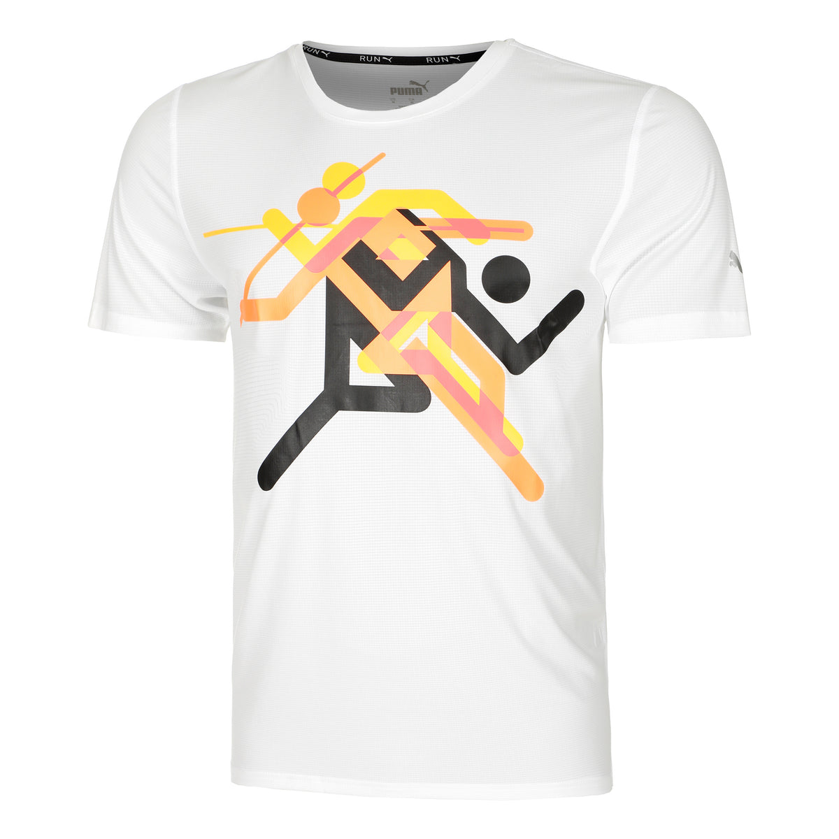 Puma Run Faster Icons Graphic Maillot De Course Hommes-Blanc,Multicouleur