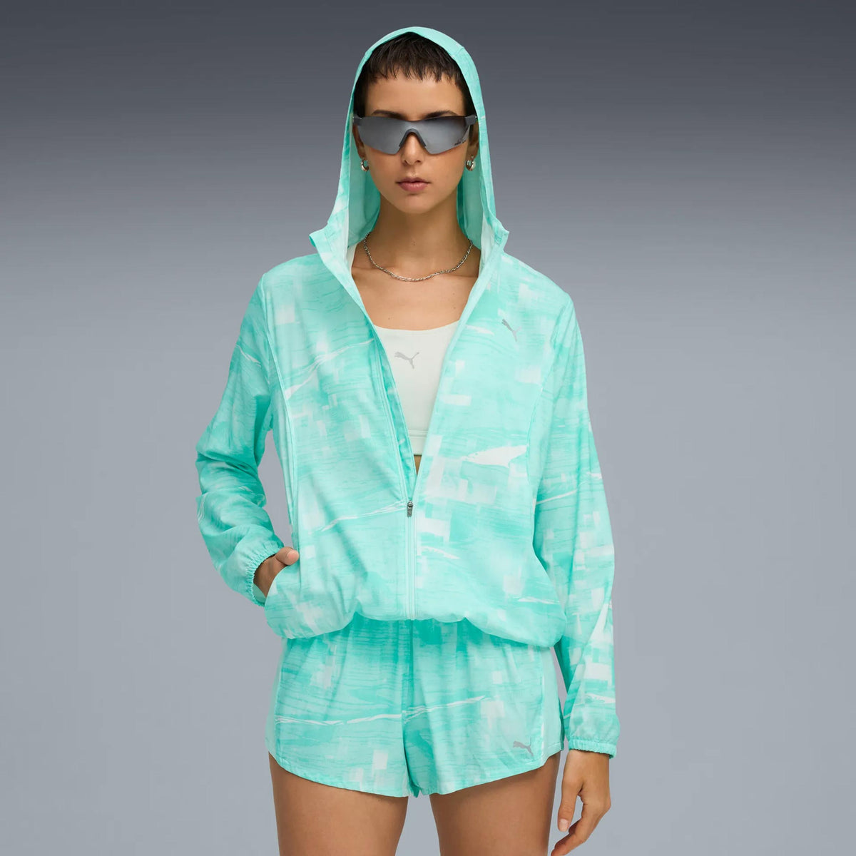 Puma Velocity AOP Woven Veste Running Femmes-Vert