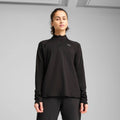 Velocity Cloudspun 1/4 Zip  Maillot de course Femmes - noir