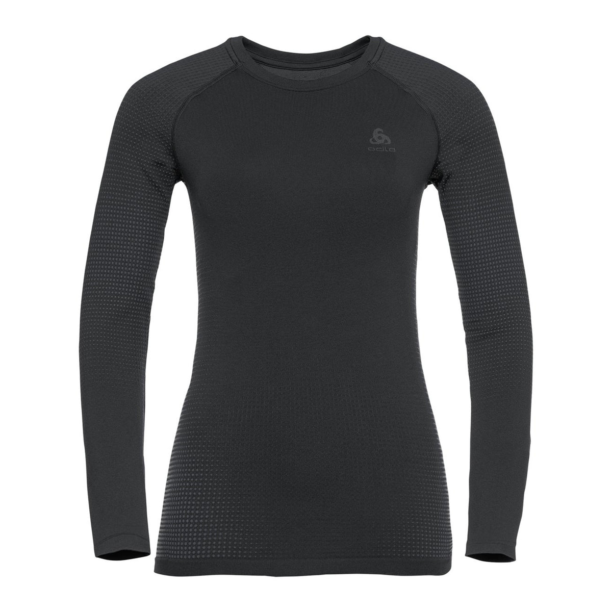 Odlo Performance Warm Eco BI Top Crew Neck Haut Manches Longues Femmes-Noir,Anthracite