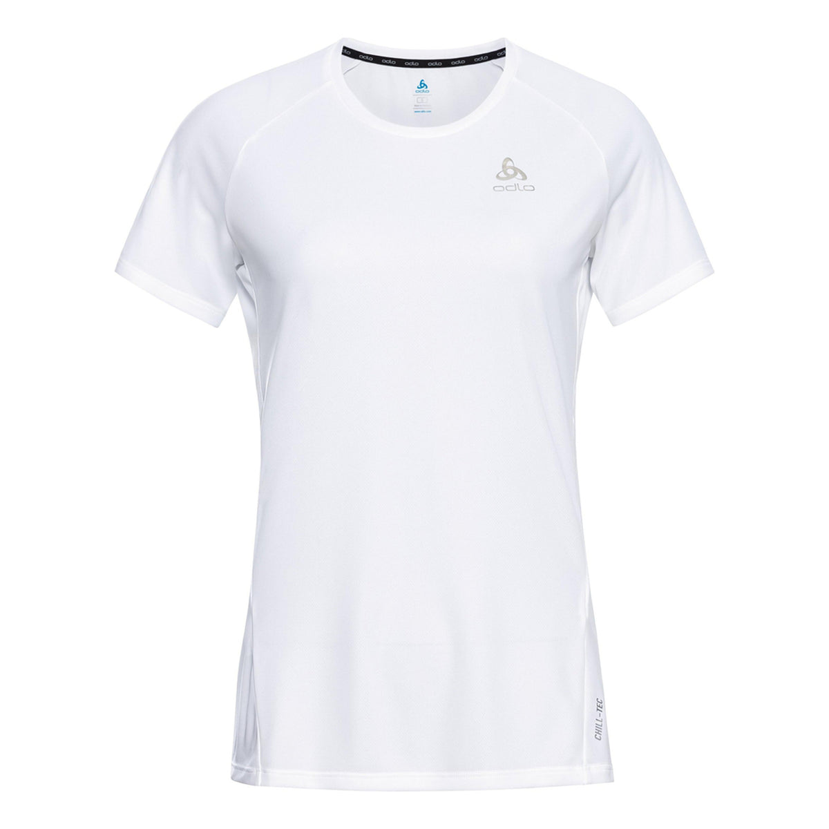 Odlo Crew Neck Essential Chill-Tech Maillot De Course Femmes-Blanc