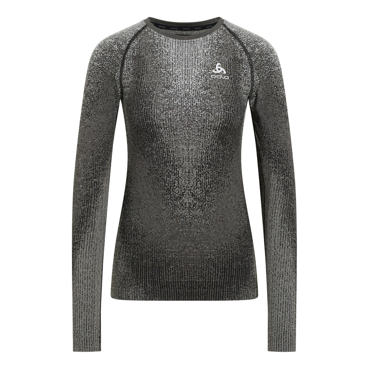 Odlo Blackcomb Eco Big Logo Top Crew Neck Maillot De Corps Femmes-Noir