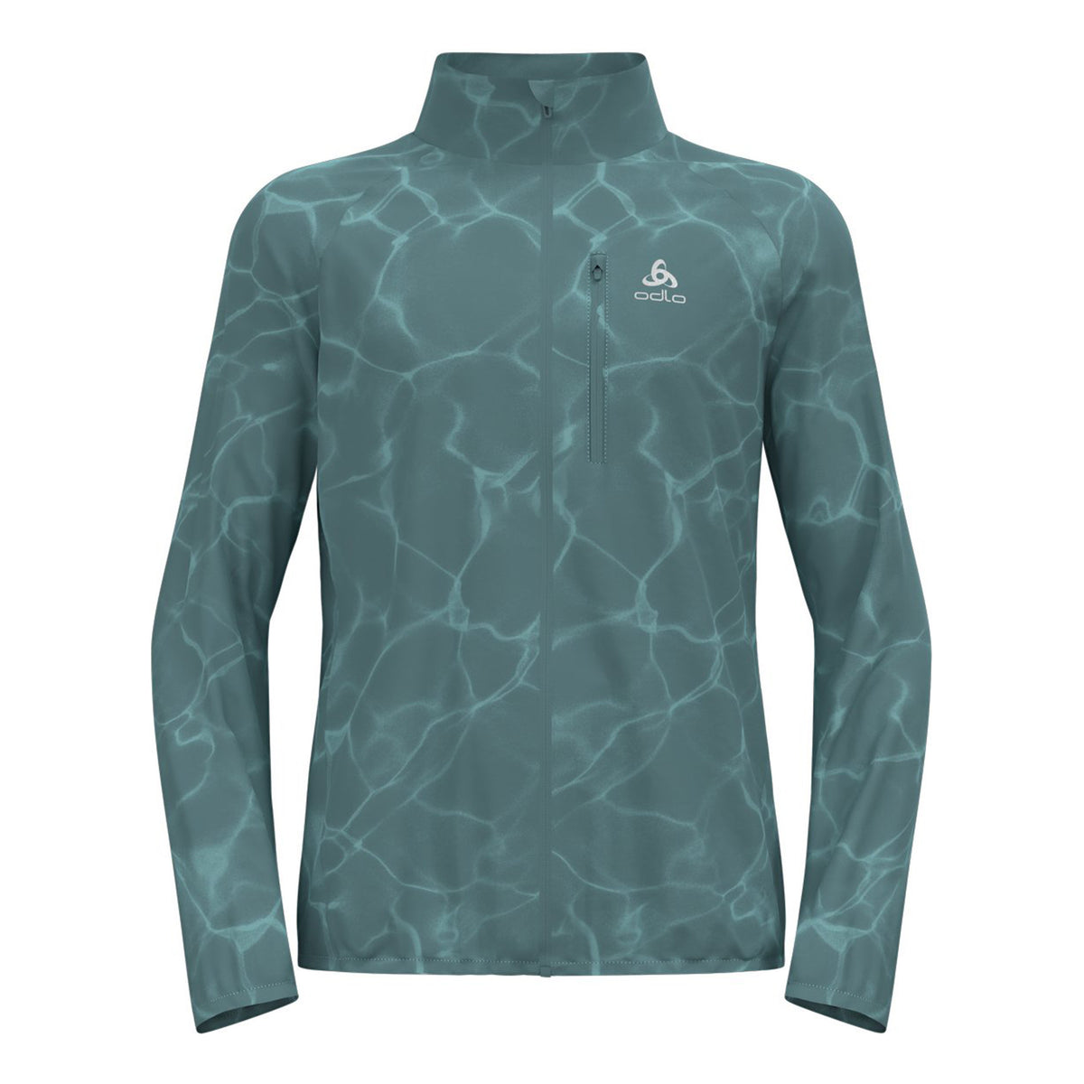 Odlo Zeroweight Print Veste Running Hommes-Bleu Gris