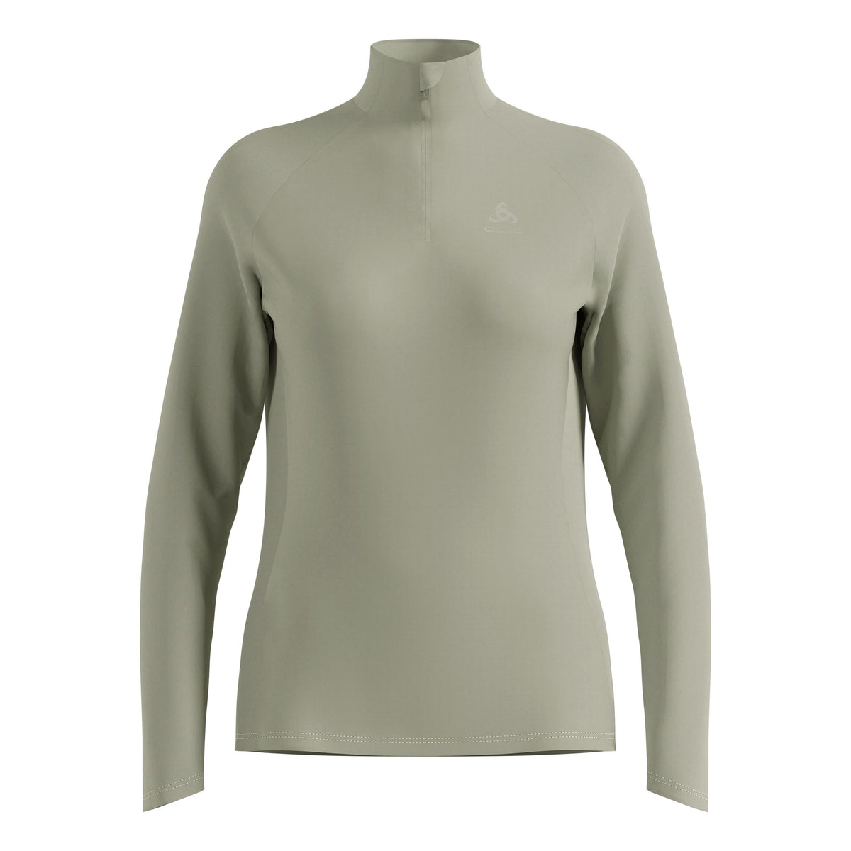 Odlo Essential Ceramiwarm 1/2 Zip Maillot De Course Femmes-Vert Olive