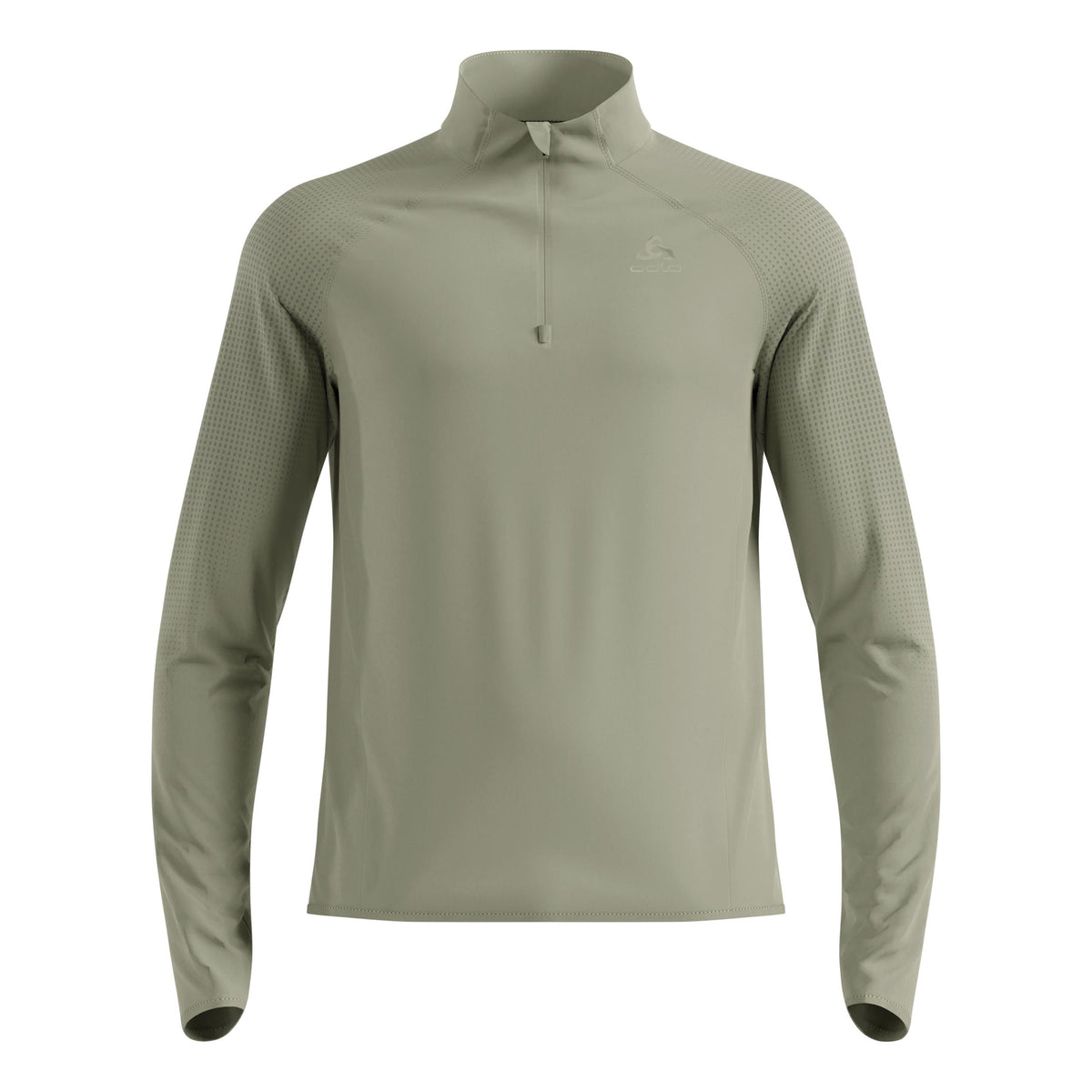Odlo Zeroweight Warm Mid Layer 1/2 Zip Maillot de course Hommes - vert olive