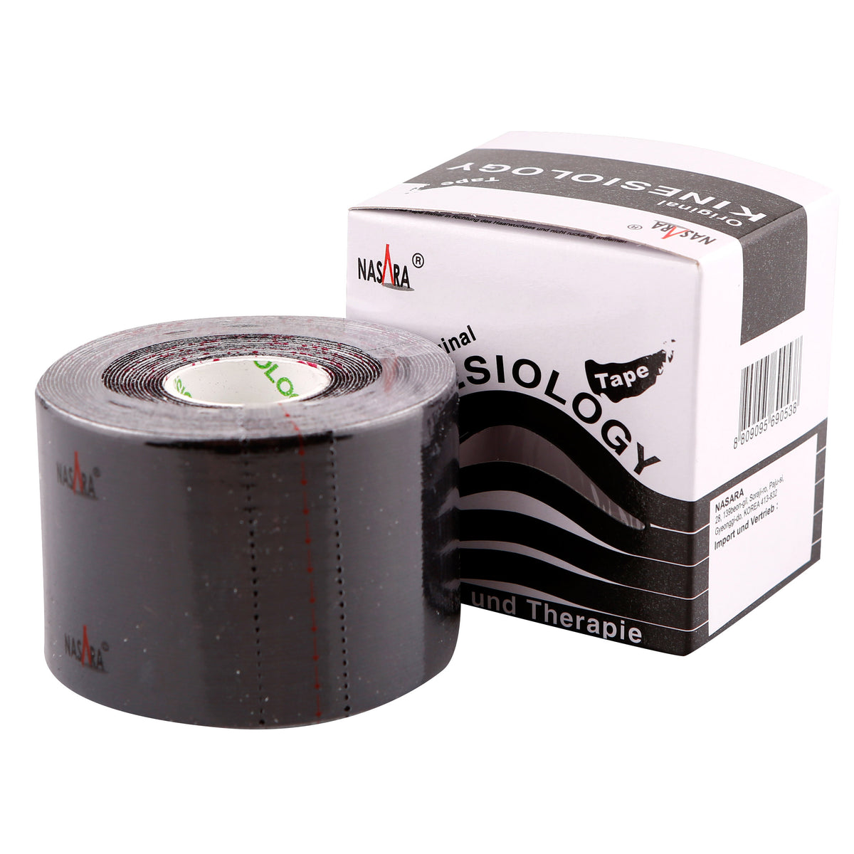 Nasara Kinesiologie Tape 1 Bobine-Noir