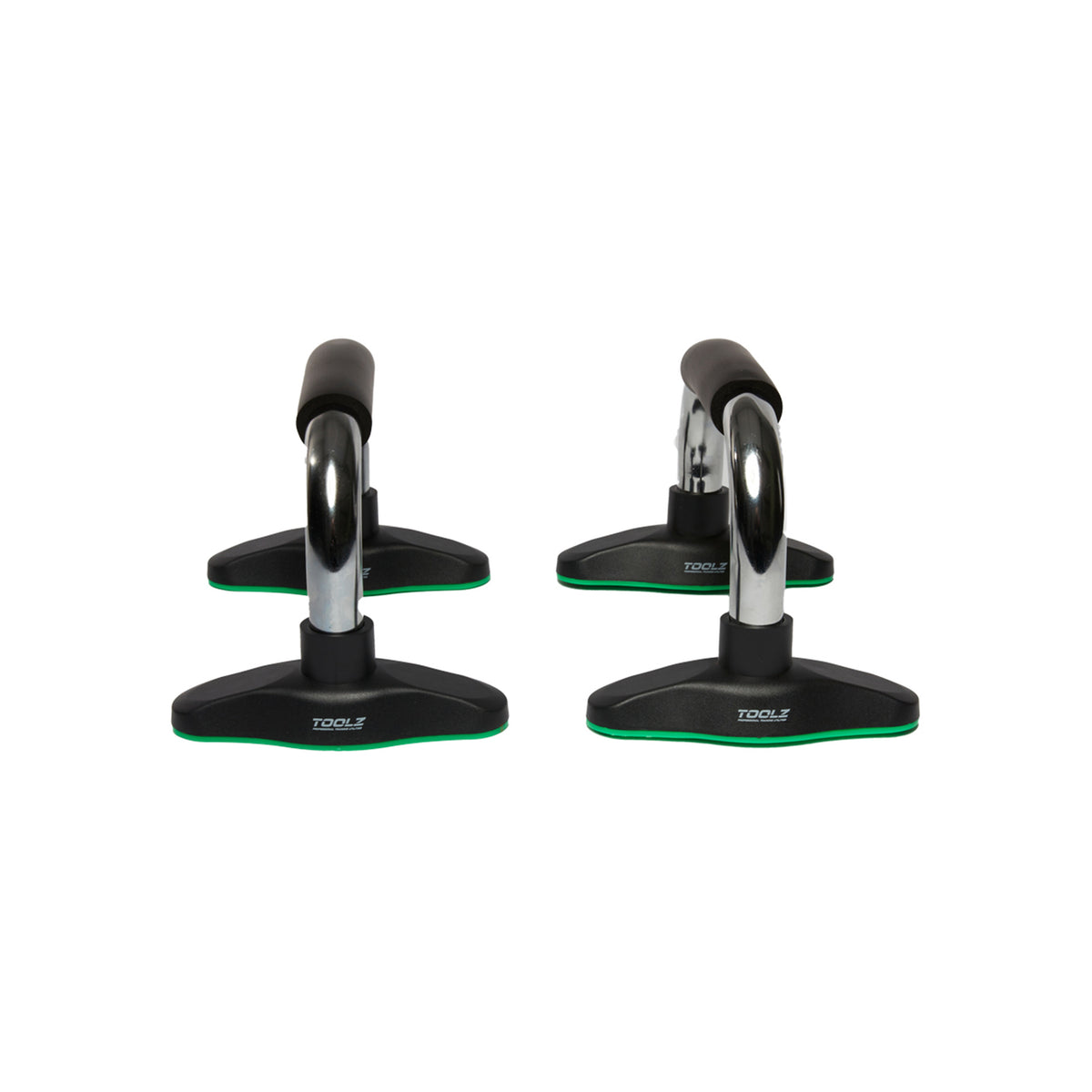 TOOLZ Chrome Push Up Grips Poignées Pour Pompes-Noir