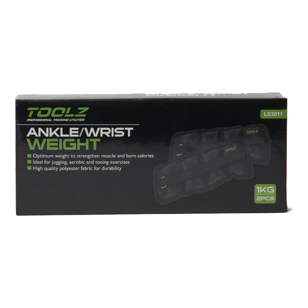 TOOLZ Wrist/Ankle Weight 1kg-2pcs Manchettes Pour Poids-Noir