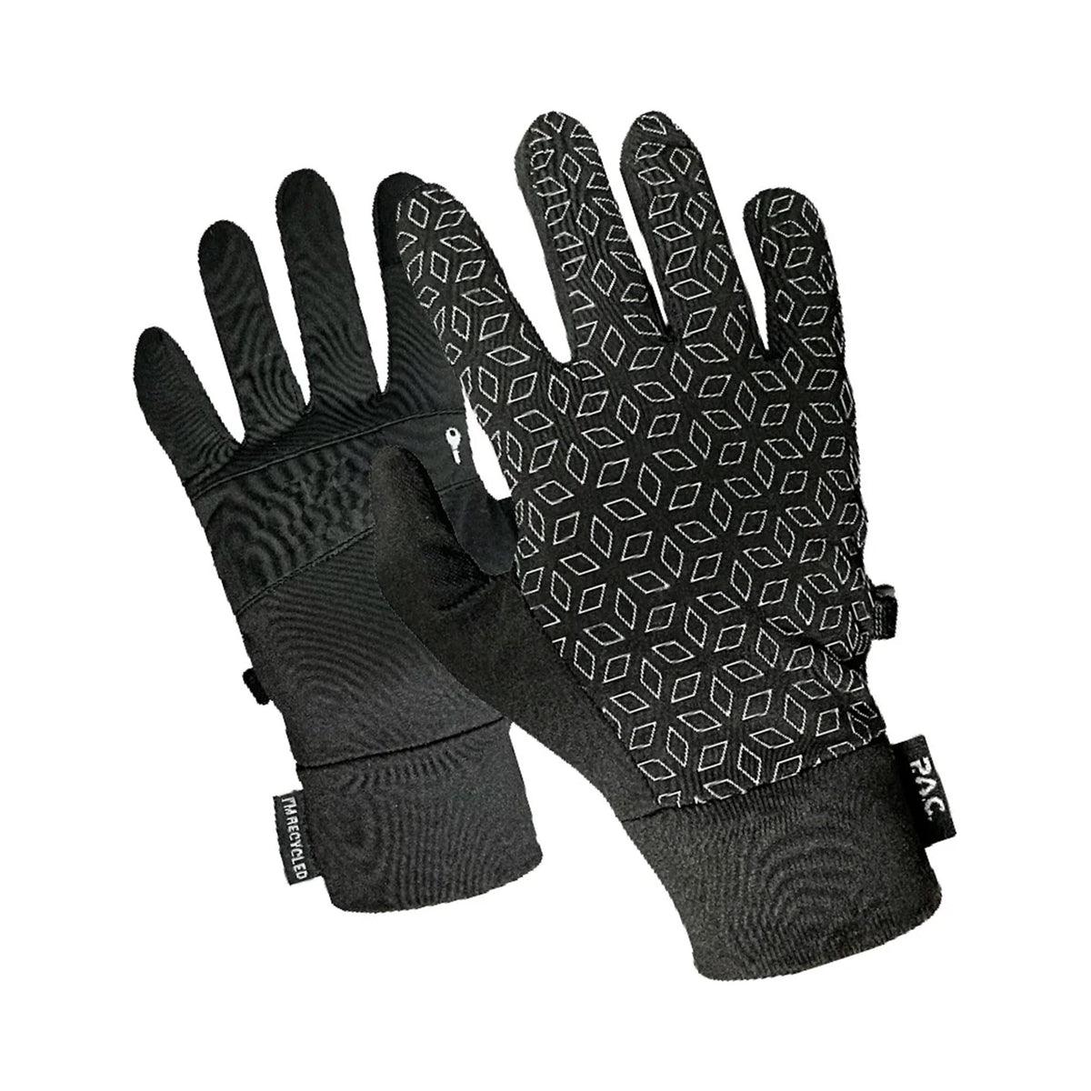 P.A.C. Recycled Running Reflective Gants De Running-Noir
