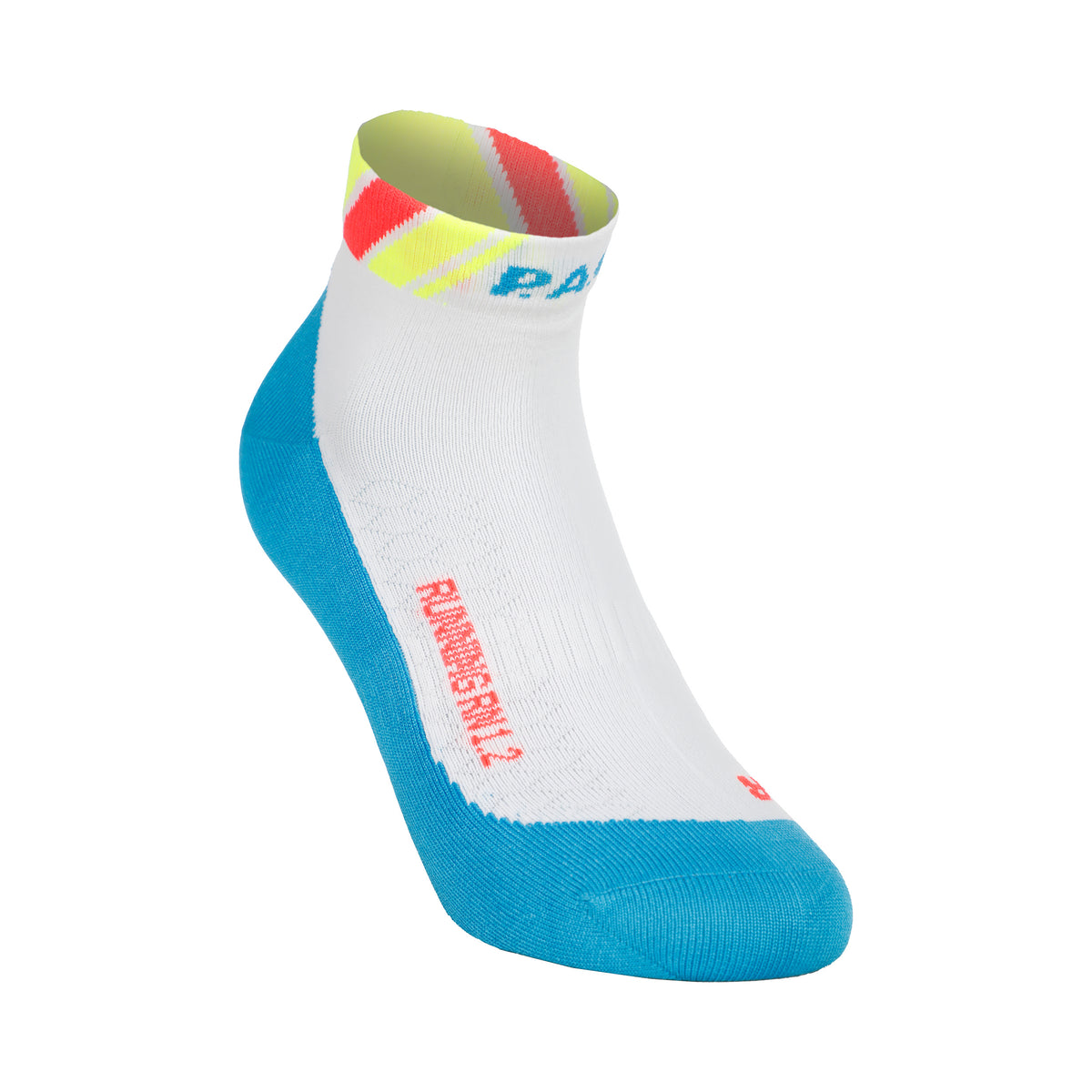 P.A.C. RN 1.2 Reflective Ultralight Speed Chaussettes De Running Hommes-Blanc,Bleu