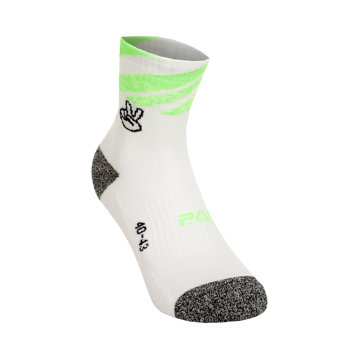 P.A.C. RN 6.2 Reflective Pro Mid Compression Chaussettes De Compression Hommes-Blanc,Orange Fluo