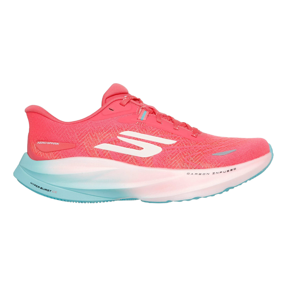 Skechers SKX Aero Spark Chaussure de running sans stabilisateurs Femmes - corail, blanc