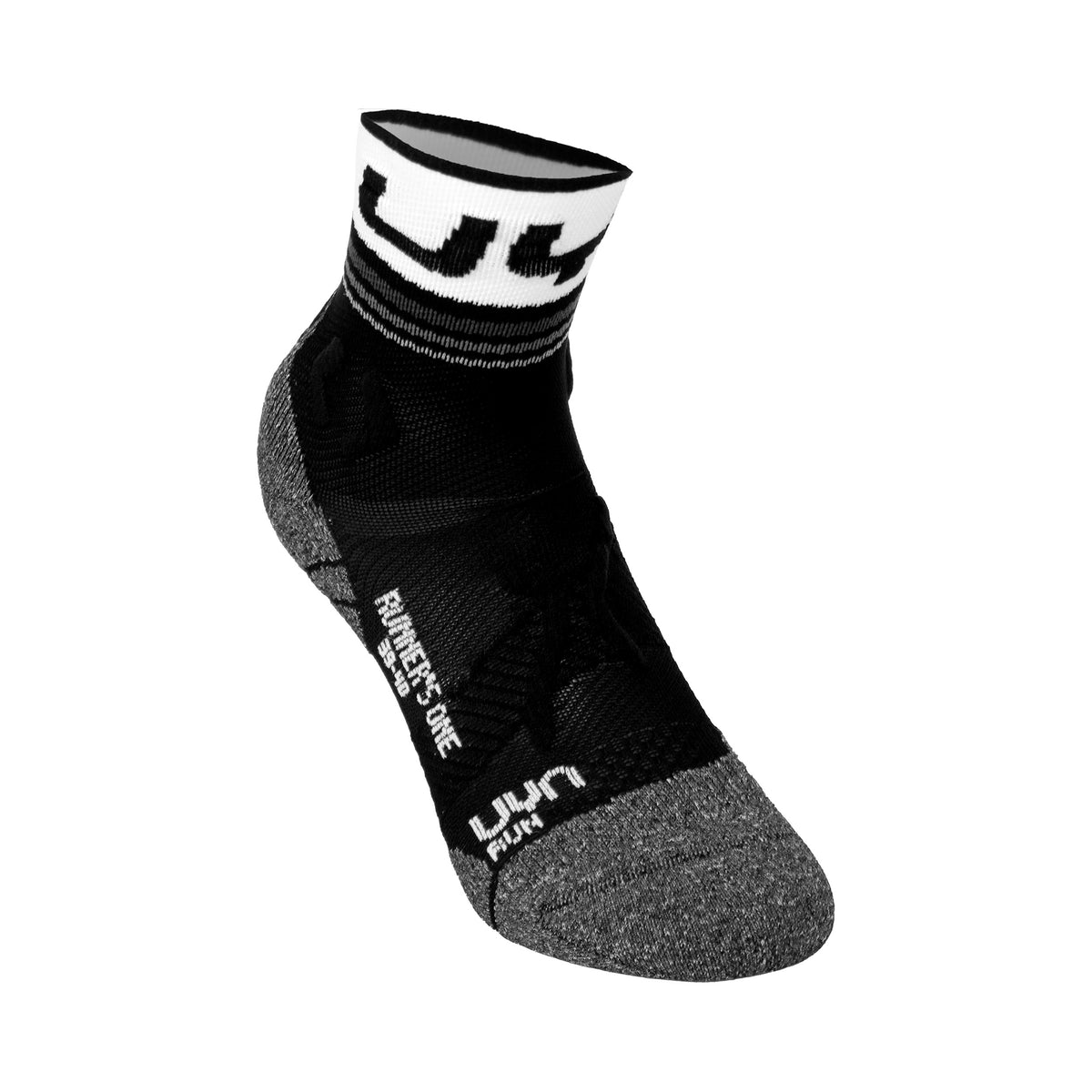UYN Runner's One Short Chaussettes De Running Femmes-Noir,Blanc