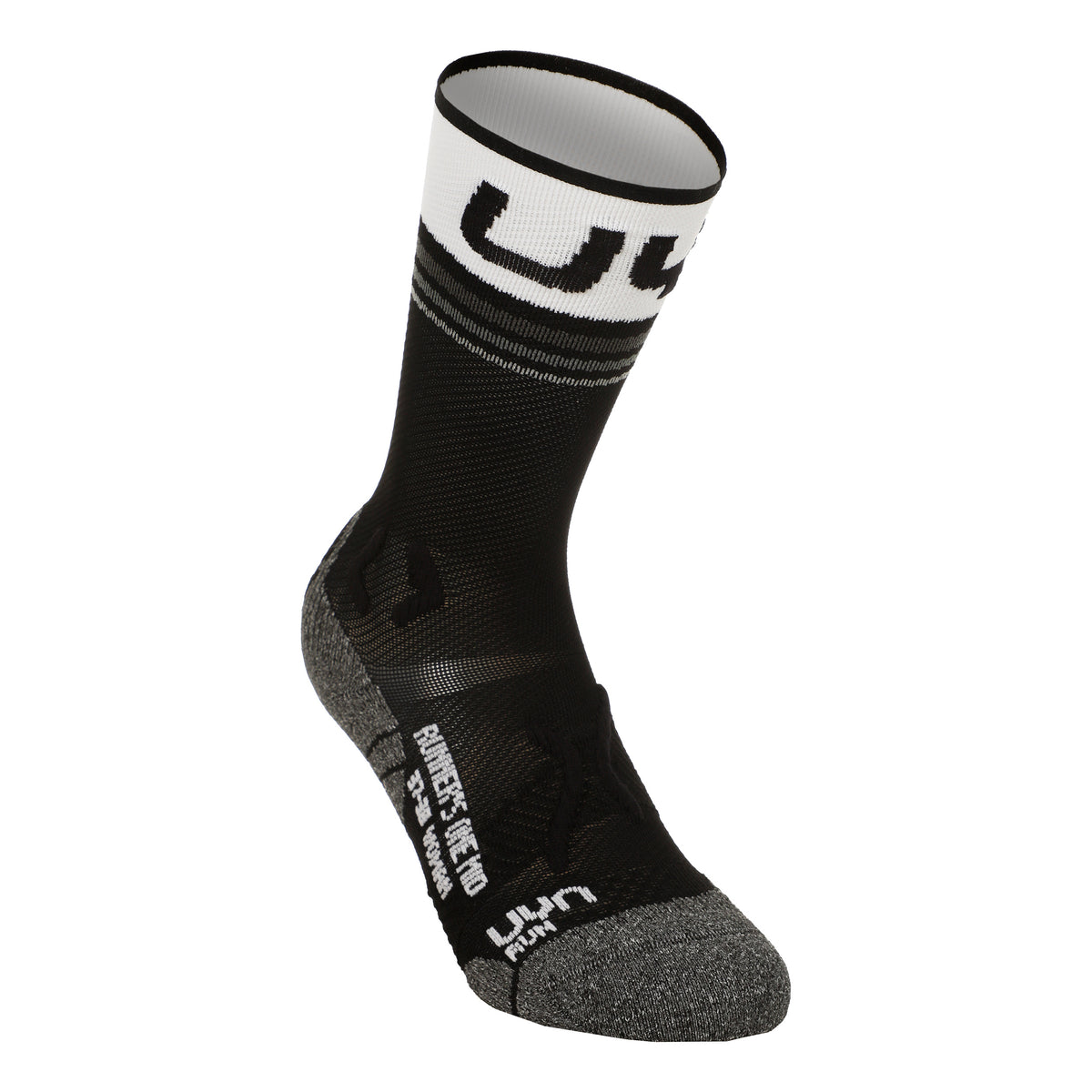 UYN Runner'S One Mid Chaussettes De Running Femmes-Noir,Blanc