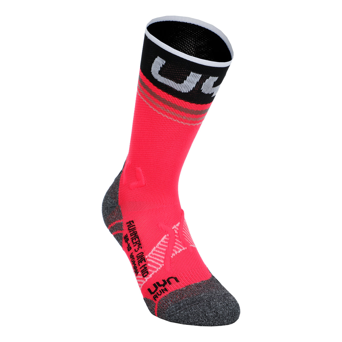 UYN Runner'S One Mid Chaussettes De Running Femmes-Pink,Noir