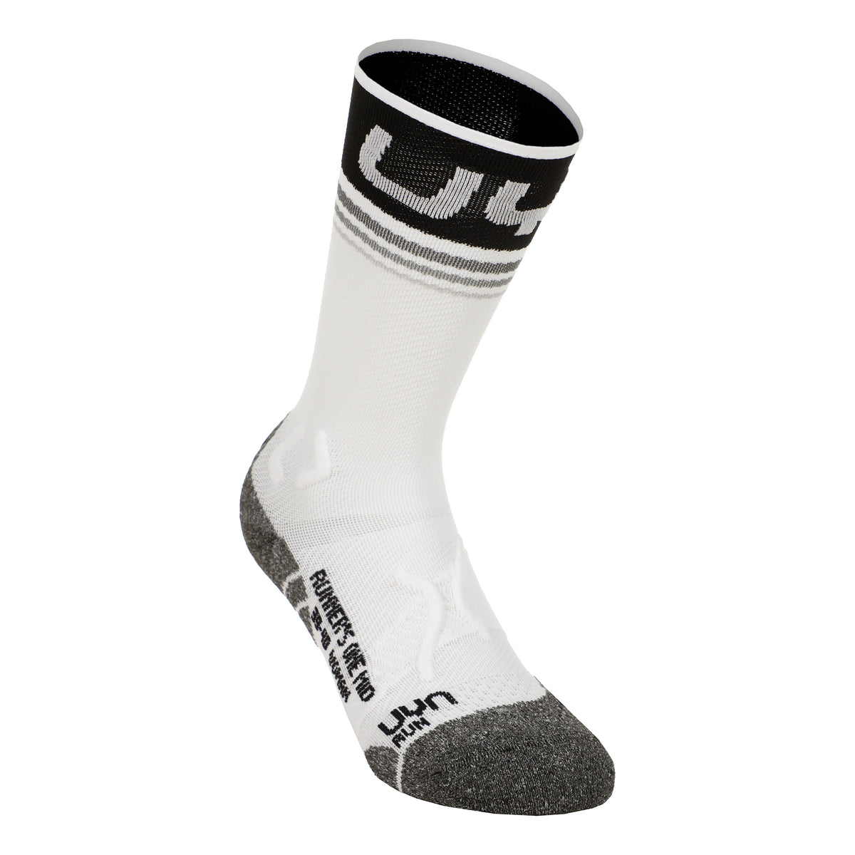 UYN Runner'S One Mid Chaussettes De Running Femmes-Blanc,Noir