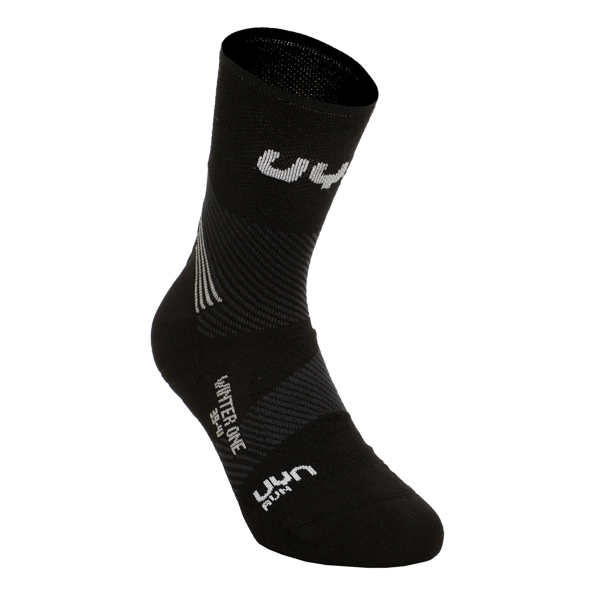 UYN Run Winter One Chaussettes De Running Hommes-Noir,Blanc